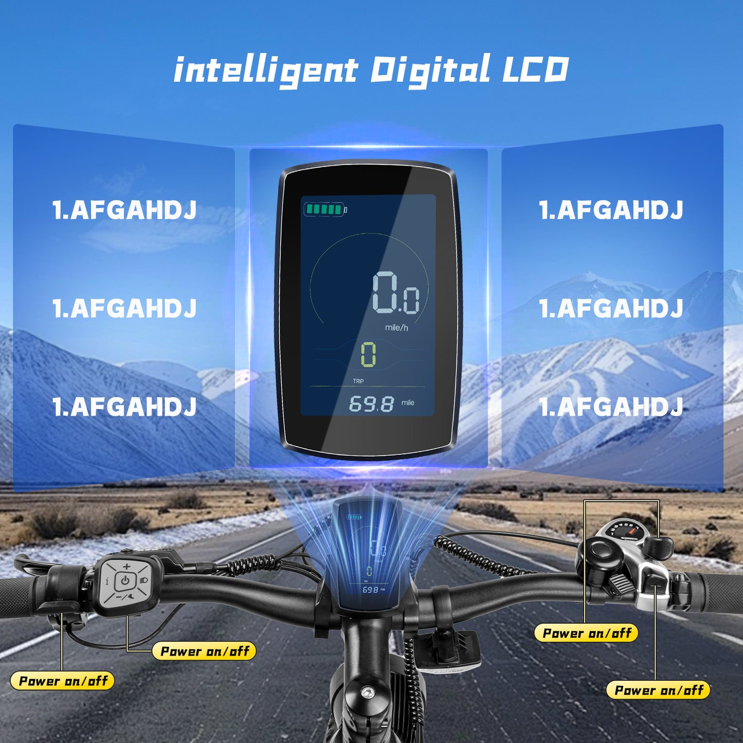 Electric Bike 1100W Peak, E-Bike Certified to UL 2849, Aluminum Frame Mountain Bike, 26 x 4” Fat Tire Hydraulic Disc Brakes