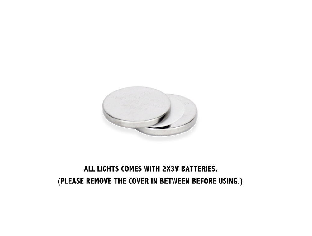 BLITZART Strap-On Micro LED Front & Rear Light Set (2 Pack: White & Red)