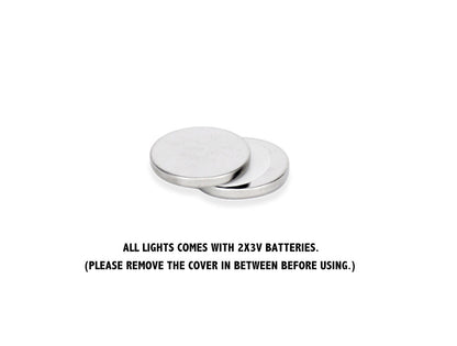 BLITZART Strap-On Micro LED Front & Rear Light Set (2 Pack: White & Red)