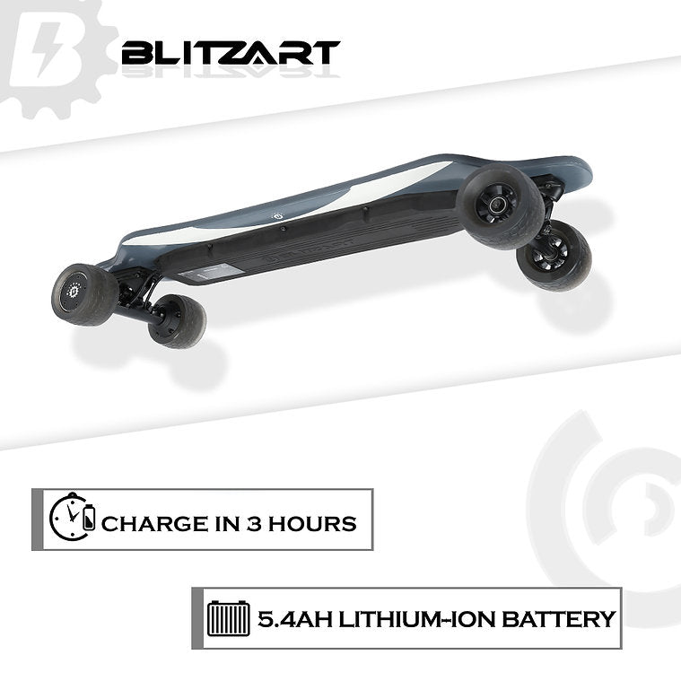 Blitzart GT Dual Electric Skateboard with 105mm Off-Road Wheels