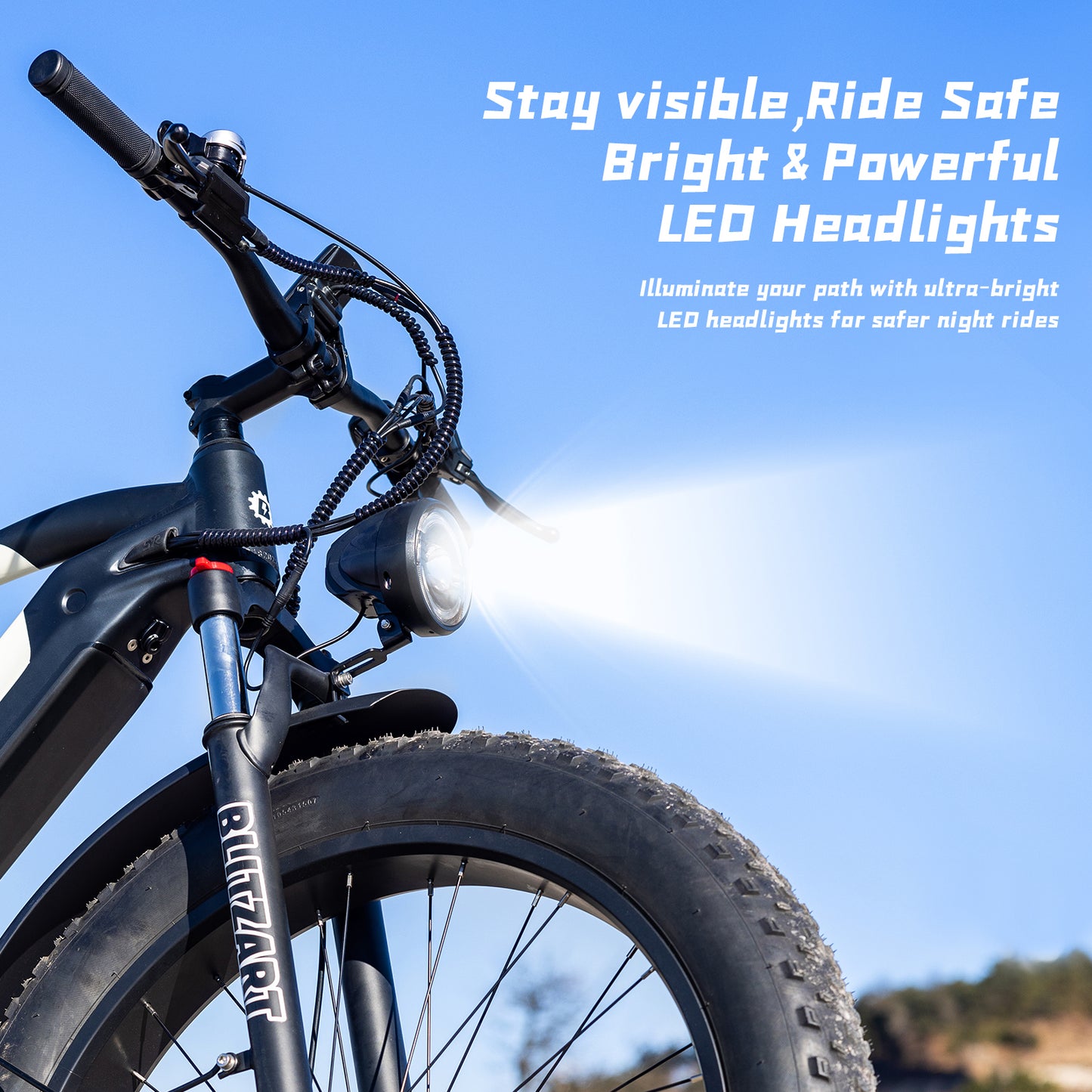 Electric Bike 1100W Peak, E-Bike Certified to UL 2849, Aluminum Frame Mountain Bike, 26 x 4” Fat Tire Hydraulic Disc Brakes